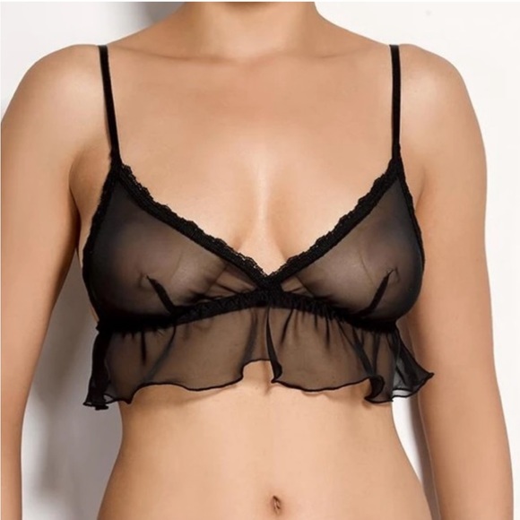 Hanky Panky Chiffon Ruffle Bralette - Picture 3 of 10